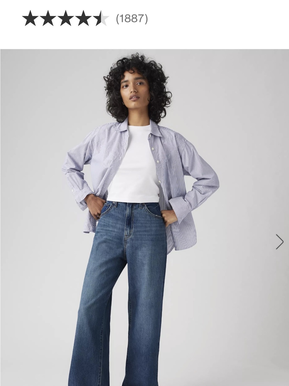 Levi's Women's Medium Blue Wide Leg Jeans